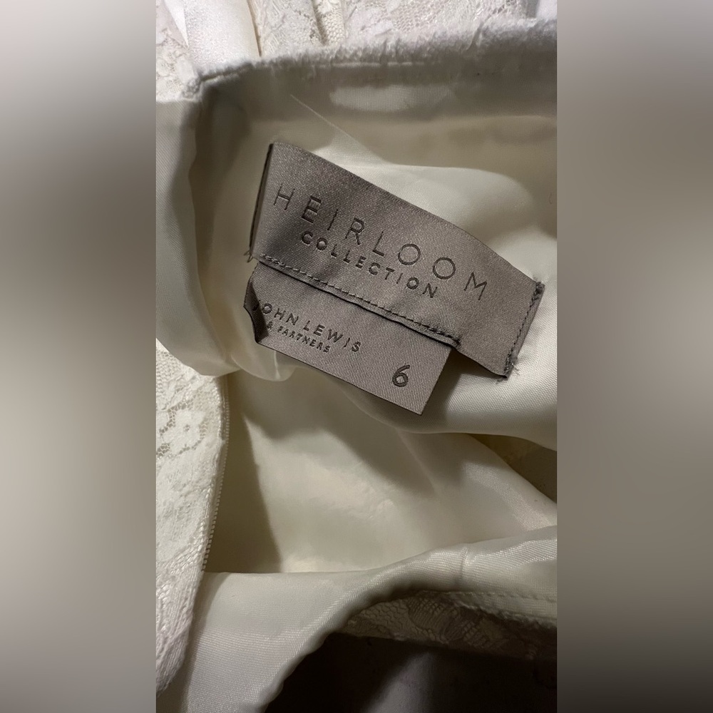 John Lewis Heirloom Collection Charlotte Lace Bridesmaid Dress, Ivory size 6 - Picture 11 of 16